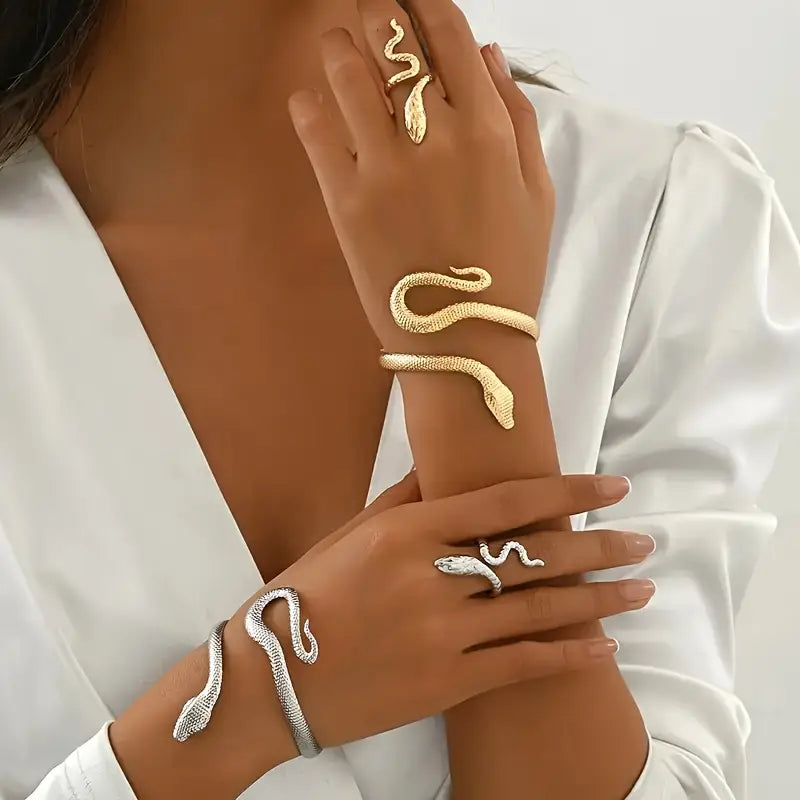 Slangen Armband en Ring Set