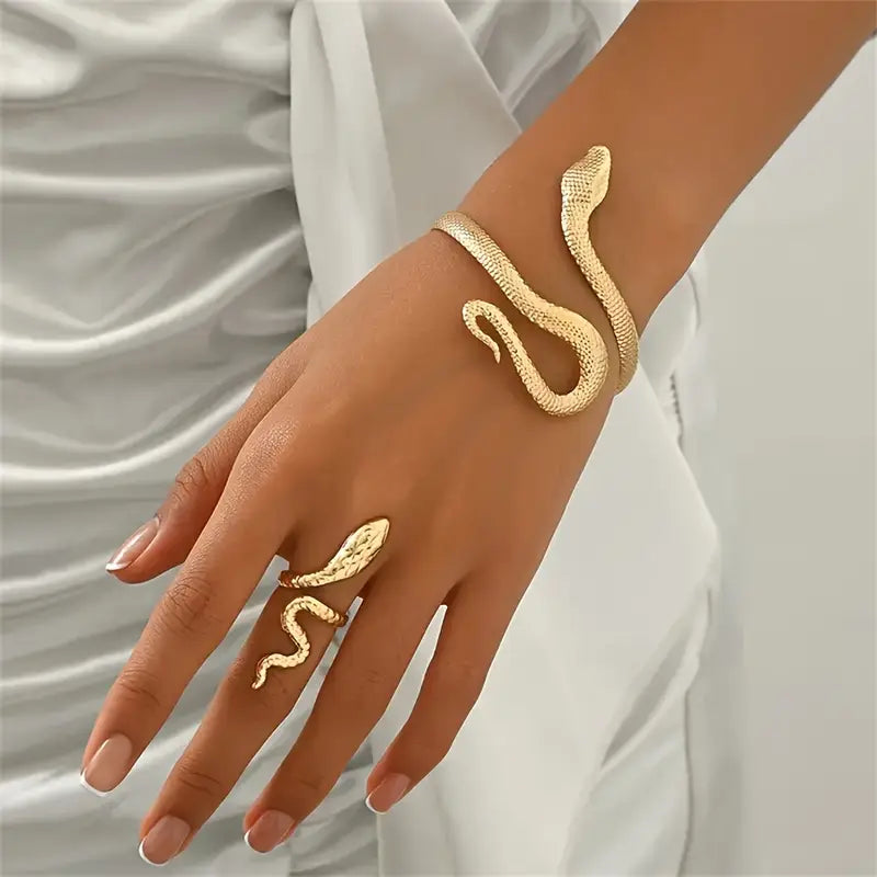 Slangen Armband en Ring Set